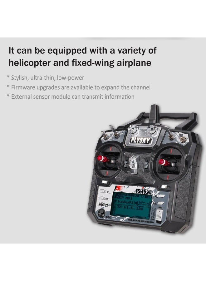Flysky فلاي سكي FS-i6X 6-10 (افتراضي 6)CH 2.4GHz AFHDS جهاز إرسال RC مع مستقبل FS-iA6B - Image 4