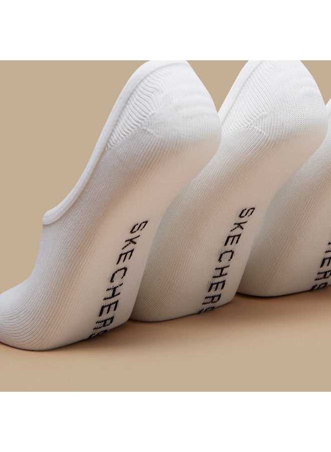 SKECHERS Non-Terry No Show Sports Socks - Set of 3 - Image 2
