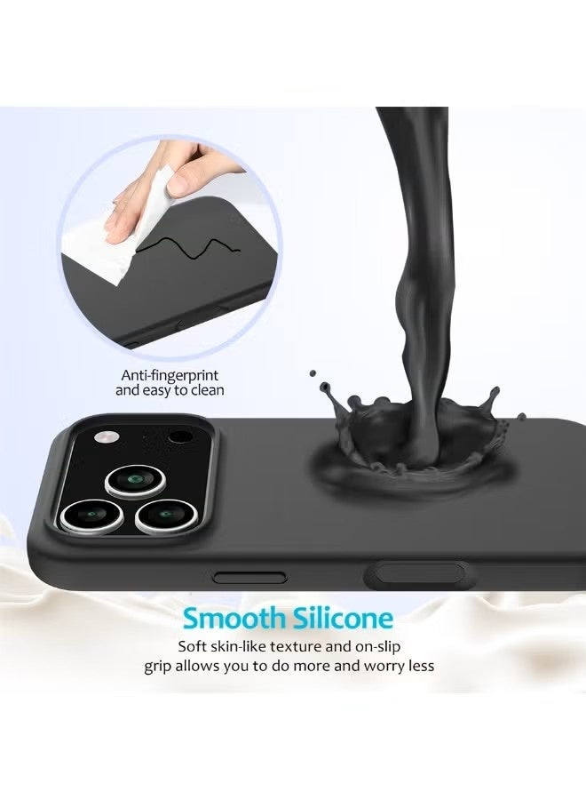 general Bortony Liquid Silicone Protective Case for iPhone 17 Pro Max (6.9") with Camera Control Button & Reinforced Drop Protection - Black - Image 4