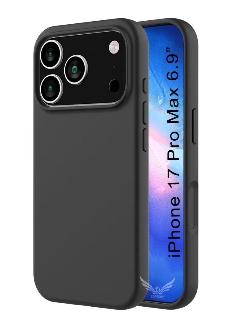 general Bortony Liquid Silicone Protective Case for iPhone 17 Pro Max (6.9") with Camera Control Button & Reinforced Drop Protection - Black - Image 1