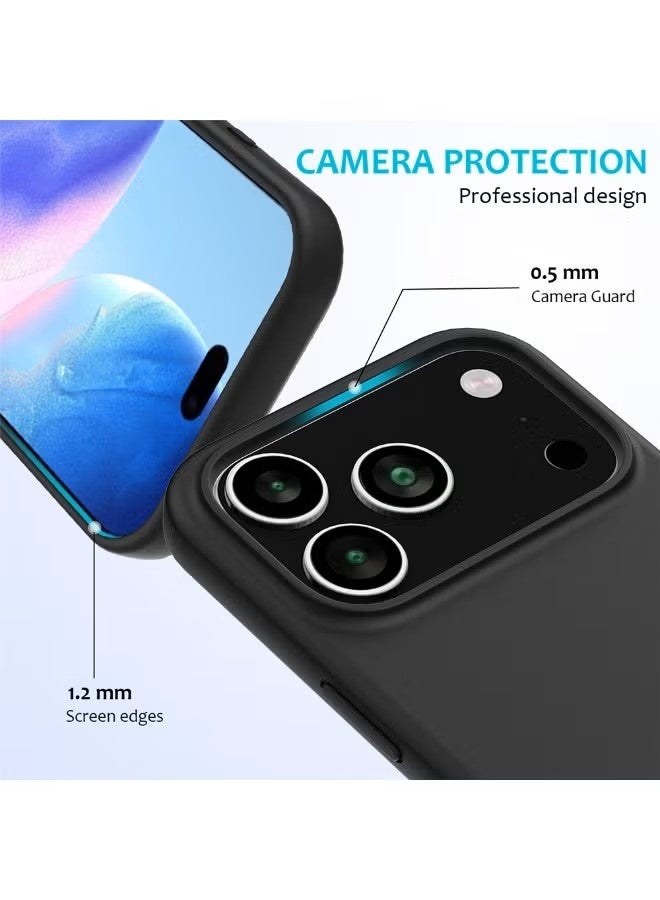 general Bortony Liquid Silicone Protective Case for iPhone 17 Pro Max (6.9") with Camera Control Button & Reinforced Drop Protection - Black - Image 3