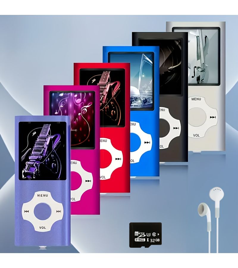 Classic Purple MP3 Player 32GB Memory Card High Quality Earphones Outdoor Gift - Image 1