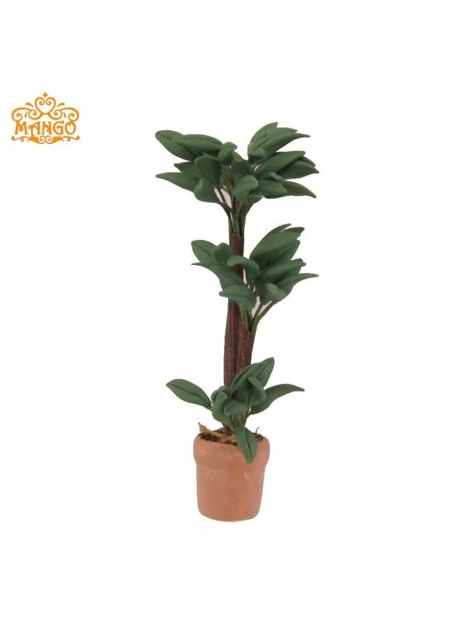 1:12 Doll House Villa Diy Hut Mini Clay Plant Model Toy Brazil Wood Fortune Tree Potted Plant-Specifications:1:12-Color:Brazilian Wood Pottery Pot - Image 4
