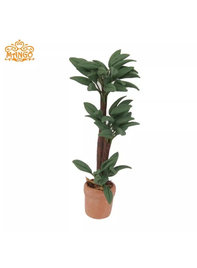 1:12 Doll House Villa Diy Hut Mini Clay Plant Model Toy Brazil Wood Fortune Tree Potted Plant-Specifications:1:12-Color:Brazilian Wood Pottery Pot - Image 2