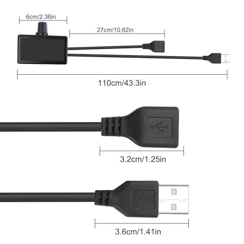 MEIRIYFA USB A Fan Speed Control Regulator,USB 2.0 A Male Output to Female Input Fan Speed Control Knob PWM Adjust Wind Speed Module for 5-24V Fans, Motors, and Water Pumps - Image 2