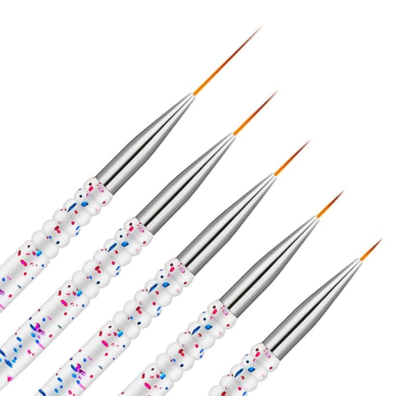 Etercycle 5Pcs Nail Art Liner Brushes Nail Gel Polish Painting Brush Set Thin Nail Art Dotting Drawing Pen 79111520mm