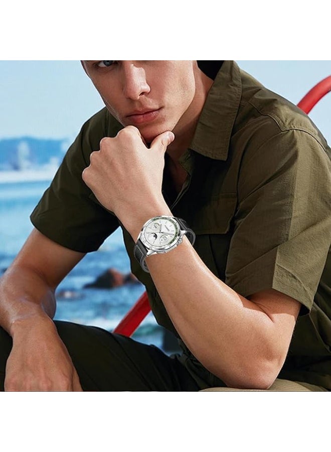 22MM Silicone Strap Compatible With Samsung Galaxy Watch 3 45mm / Watch 46mm / Gear S3 / Huawei GT3 46MM / GT2E / GT 46MM / GT2 Pro / GT2 46MM / Honor Magic Watch2 46MM - Image 3