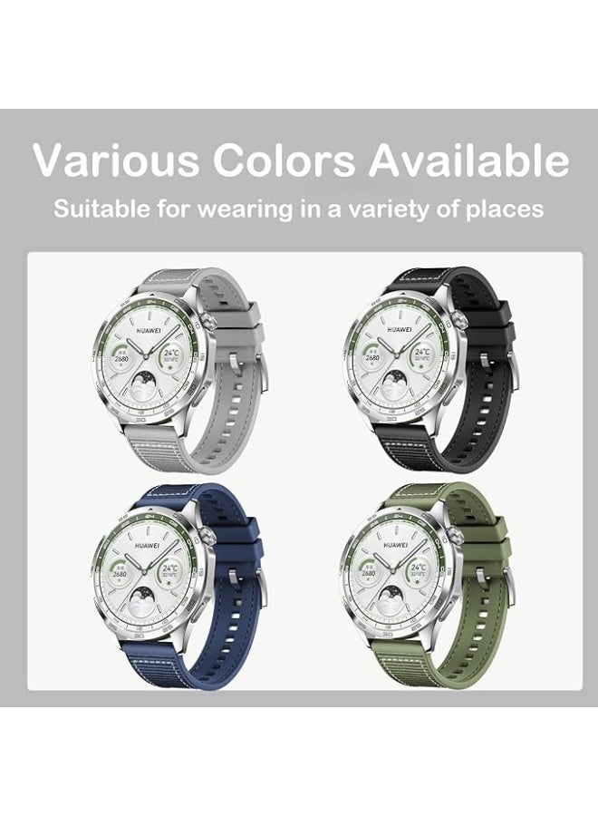 22MM Silicone Strap Compatible With Samsung Galaxy Watch 3 45mm / Watch 46mm / Gear S3 / Huawei GT3 46MM / GT2E / GT 46MM / GT2 Pro / GT2 46MM / Honor Magic Watch2 46MM - Image 5