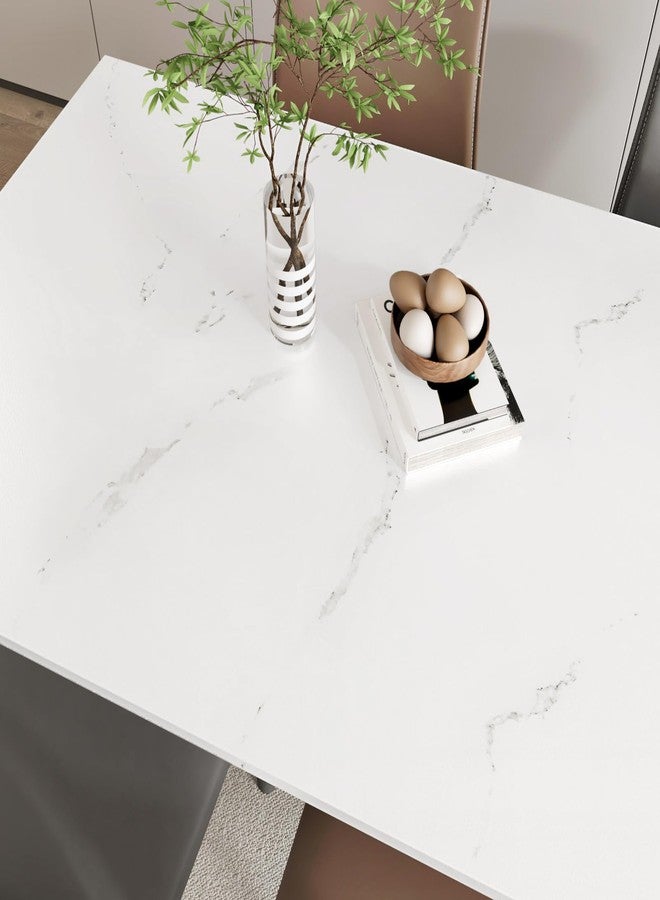 Wallercity Matte Marble Contact Paper for Countertop Peel and Stick Countertops Waterproof White Contact Paper for Cabinets Granite Wallpaper for Counter Top Vinyl Film for Backsplash 15.8''x78.7'' - Image 1