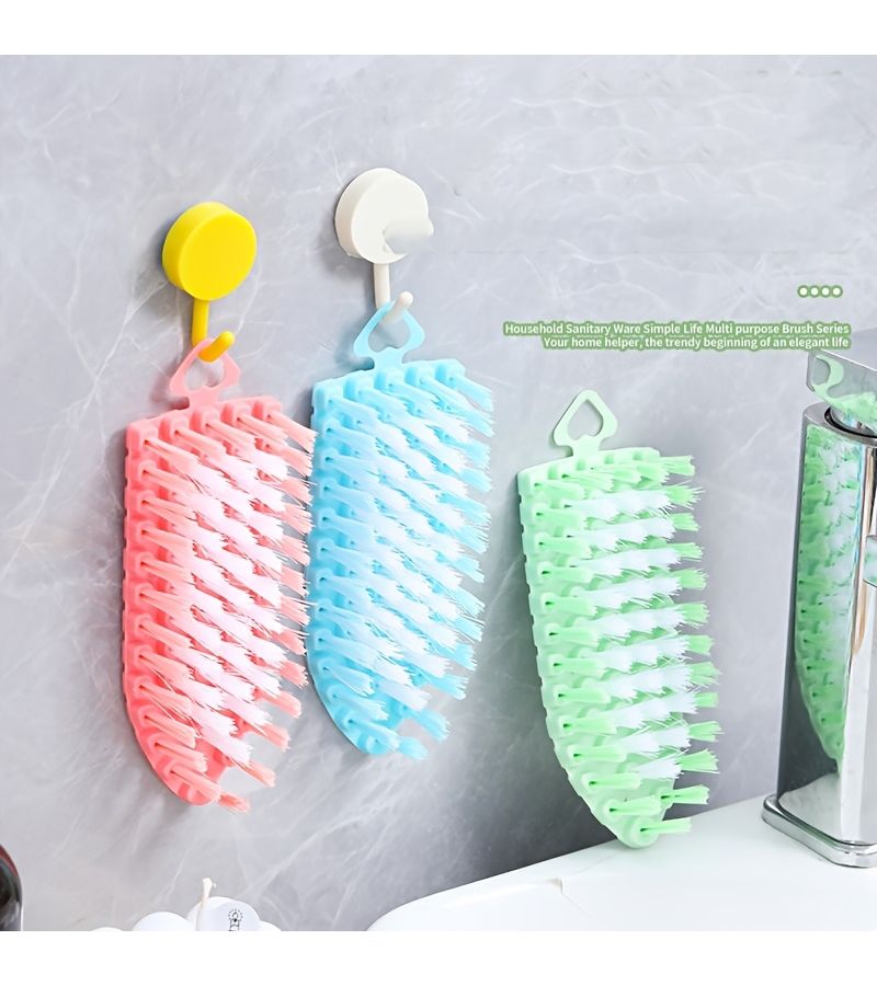 Blue Flexible Bendable Cleaning Brush For Kitchen Stove Bathroom Tiles Bathtub Floors - Image 4