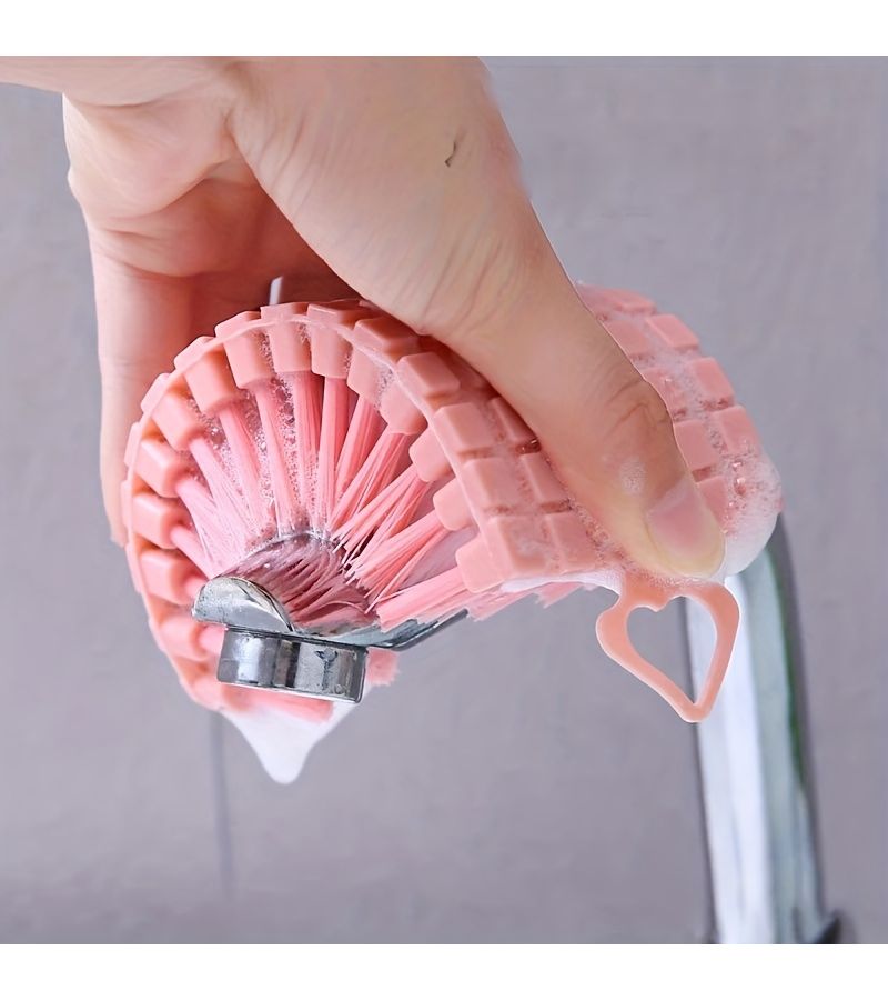 Blue Flexible Bendable Cleaning Brush For Kitchen Stove Bathroom Tiles Bathtub Floors - Image 1
