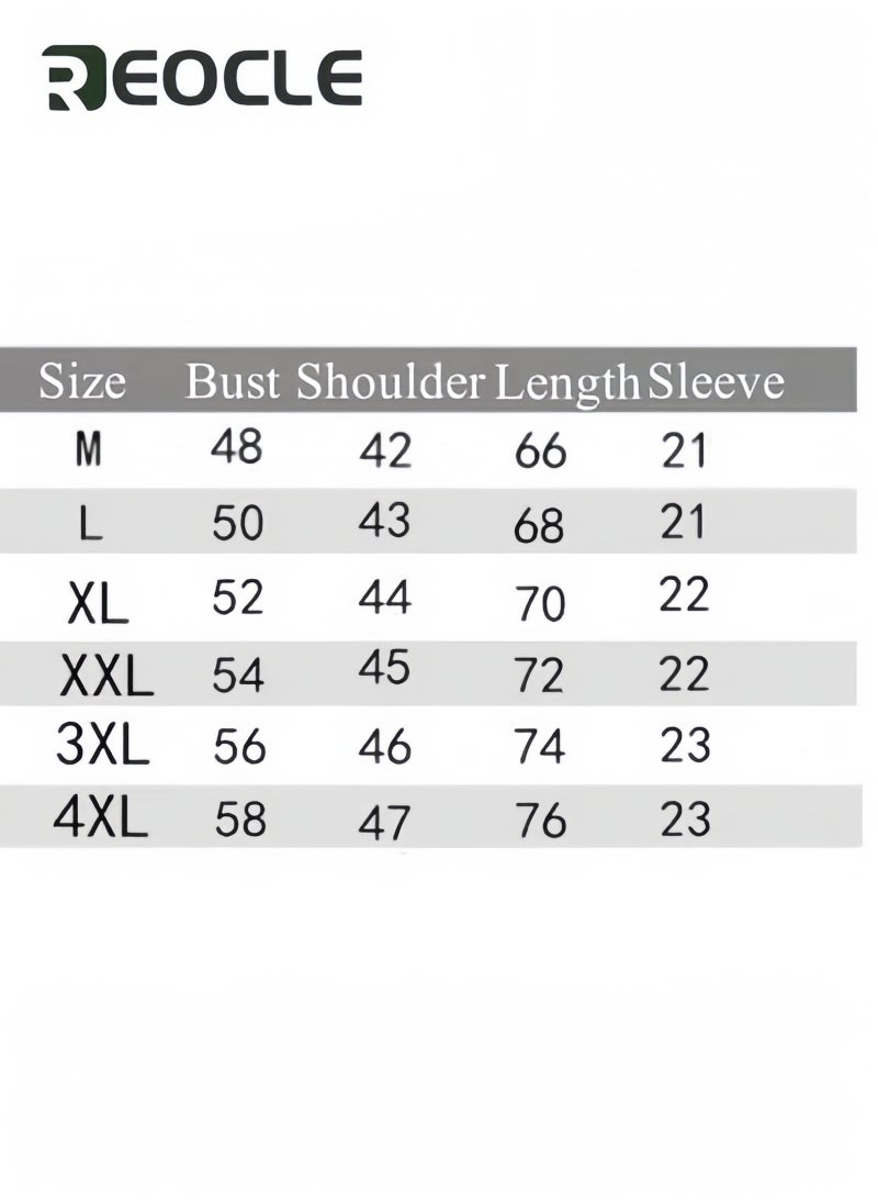 ريوكل قمصان رجالية رسمية خالية من التجاعيد بقصّة عادية من قماش رايون مطاطي بأزرار قمصان رسمية من القطن بأكمام قصيرة وياقة قائمة - Image 4