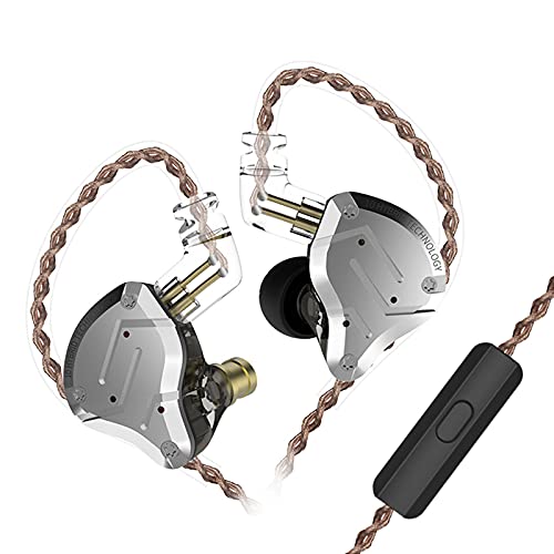 CCA KZ ZS10 Pro in Ear Monitor, 4BA+1DD Hybrid Driver IEM Earphones, HiFi Gaming Earbuds with Stainless Steel Faceplate, in Ear Headphone for Musician Audiophile (with Mic, Black) - Image 1