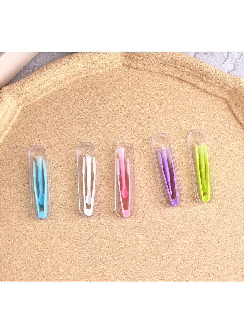 5 Pcs Contact Lense Applicator Lens Tweezers Suction Stick Inserter Remover Handlers Tool for Travel and Outdoor Activities to Use - Image 1