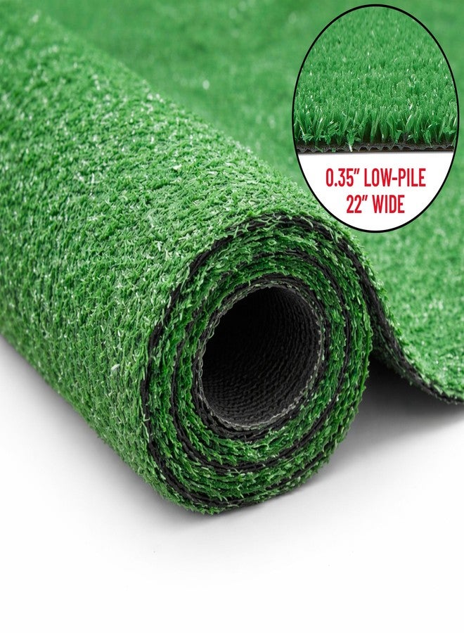 Ottomanson Front Door Mat for Indoors & Outdoors, Artificial Grass Mat with Drainage Holes, Faux Turf for RV Patio Entry & High Traffic Areas, Easy to Clean and UV Fade Resistant – 16" x 43" - Image 2