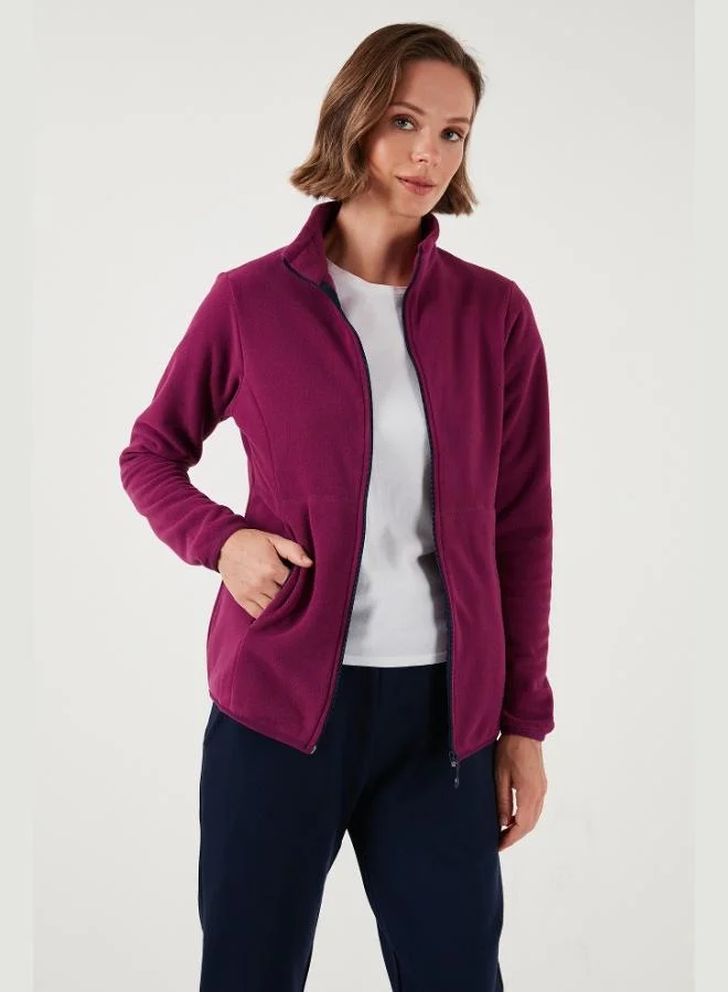 ليلا كارديجان نسائي من الصوف القطبي بسحاب مانع للوبر بقصة ضيقة من ليلا