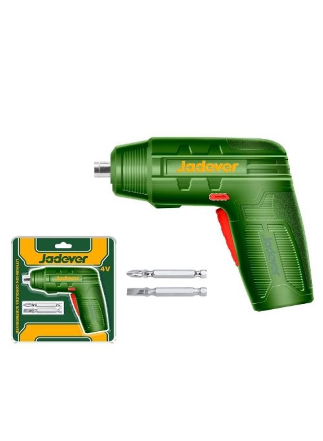 Jadever  Cordless Screwdriver 4V + 2 Pcs  50Mm Bits Jdcv4401 - Image 2