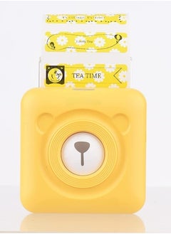 Mini Printer A6, Portable Thermal Printer With 304 DPI Ultra HD Resolution Connect Mobile Phone via APP Bluetooth, Can Print Labels, Stickers, Thermal Paper, Cute Appearance Color Yellow