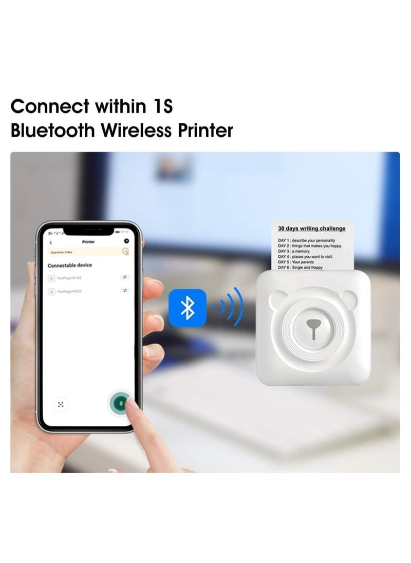 Generic - Mini Printer A6, Portable Thermal Printer With 304 DPI Ultra HD Resolution Connect Mobile Phone via APP Bluetooth, Can Print Labels, Stickers, Thermal Paper, Cute Appearance Color Yellow - Image 1