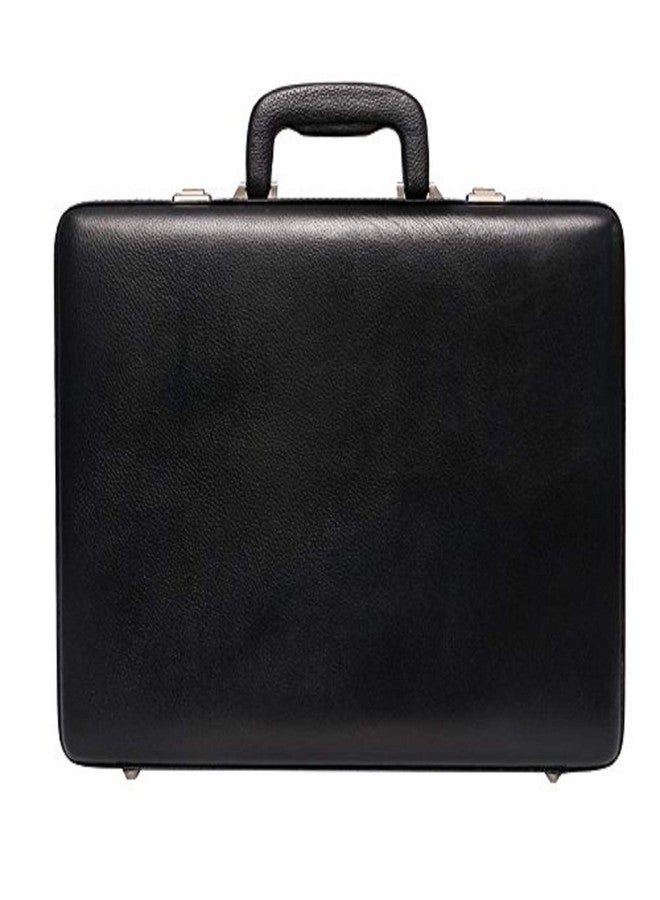 OBANI Genuine Leather Briefcase Black. Dimensions: 17" x 3" x 12.50" (L x W x H) - Image 2
