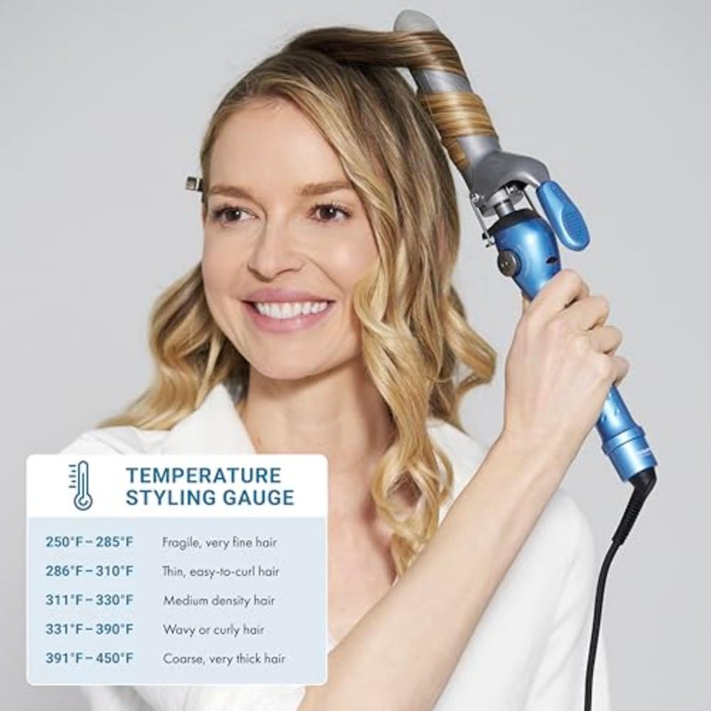 BaBylissPRO Nano Titanium Spring Curling Iron, 1.25" Professional Spring Hair Curler for Long Lasting Curls & All Hair Types - Image 2