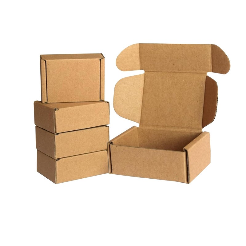 Box Brother Corrugated Shipping Boxes 4x4x1.5 inches – Small Cardboard Mailer Boxes for Packaging, Moving, Storage, E-Commerce, Gift & Parcel Packing – Brown Kraft Carton Box (Brown Pack of 50) - Image 2