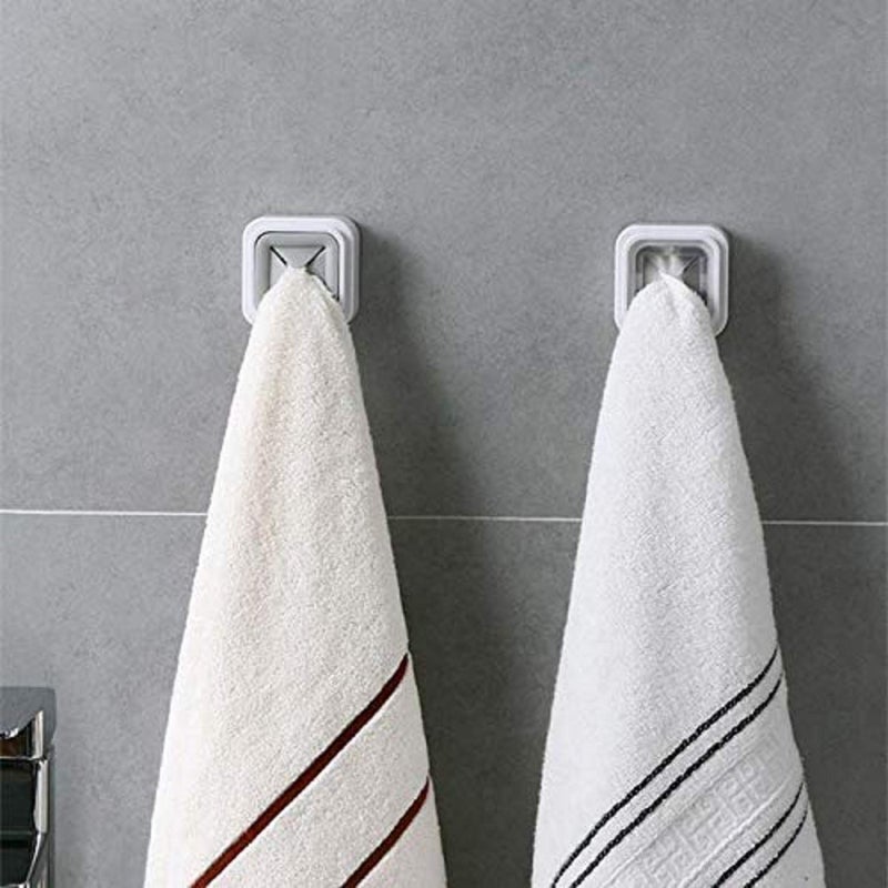 Home-Cloud Home Cloud Towel Holder Grabber Wall Mount with Self Adhesive/Towel Hook/Towel Holder for Bathroom Kitchen Home Cabinet Knob (Small Grey) (Set of 1) - Image 3