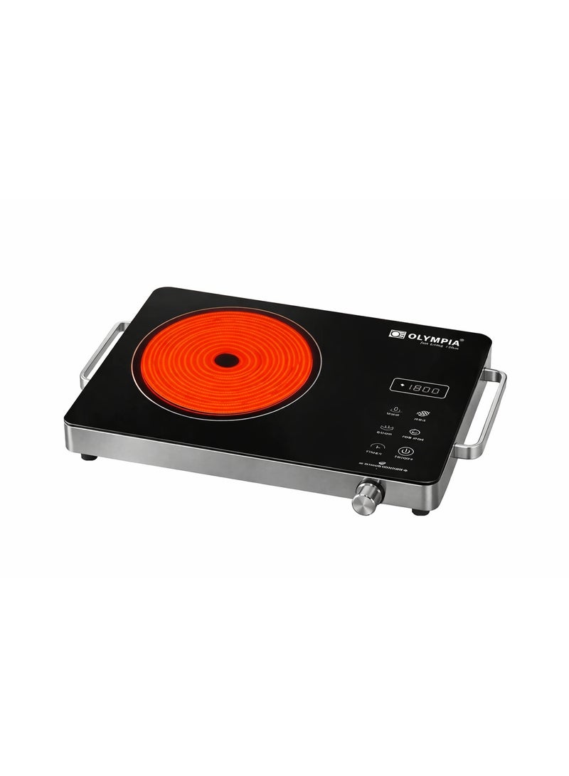 Olympia Electric Infrared Digital Cooker Burner – 3500W Hot Plate with Timer, Touch Control Panel, Adjustable Heating Power, Glass Plate Electric Cooktop for Fast & Efficient Cooking - Image 1