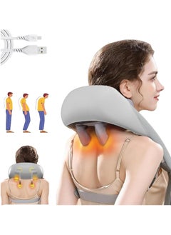 M MIAOYAN Electric Shawl U Shape Pillow Massager - Neck and Shoulder Thermal Massager, Shiatsu Back Shoulder and Neck Thermal Massager, Deep 5D Kneading Shiatsu Neck and Back Massager  - Image 1