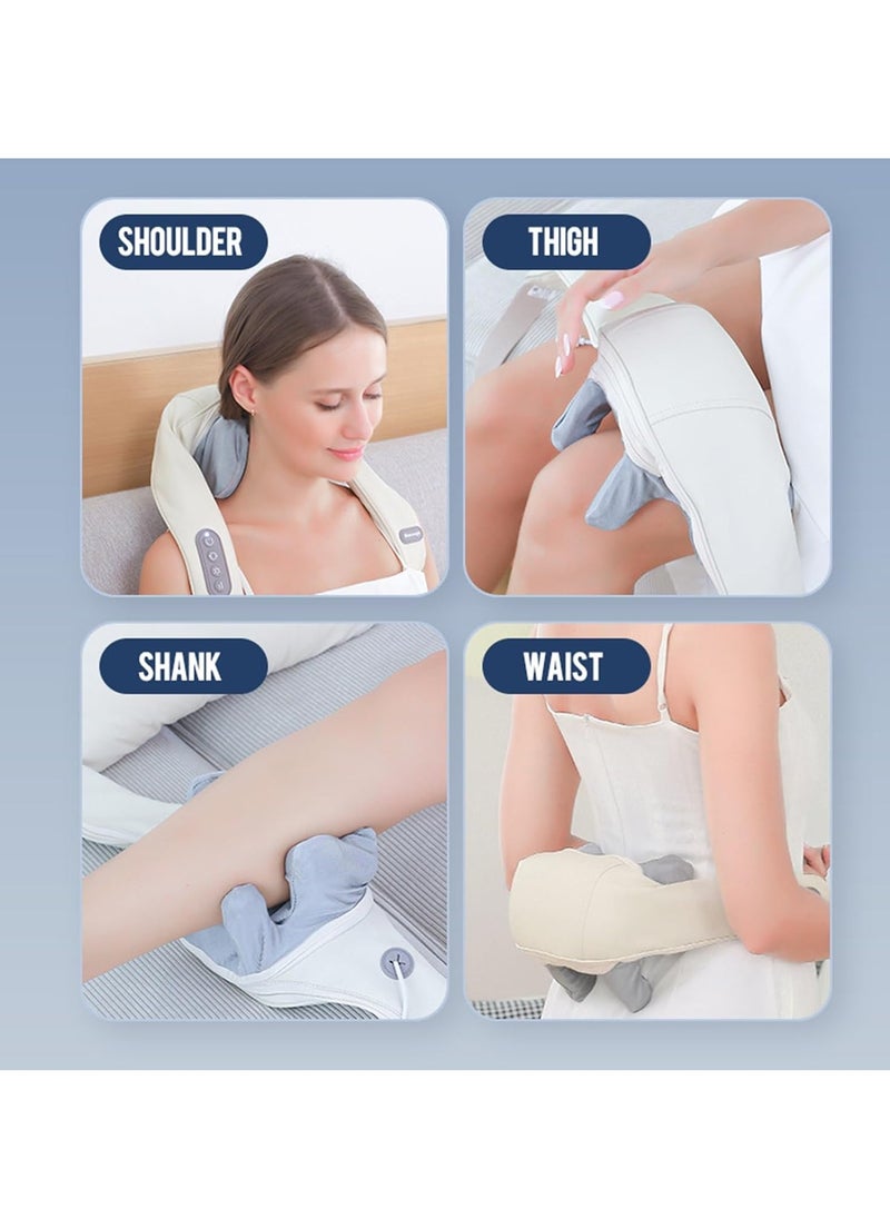 M MIAOYAN - Electric Shawl U Shape Pillow Massager - Neck and Shoulder Thermal Massager, Shiatsu Back Shoulder and Neck Thermal Massager, Deep 5D Kneading Shiatsu Neck and Back Massager - Image 1