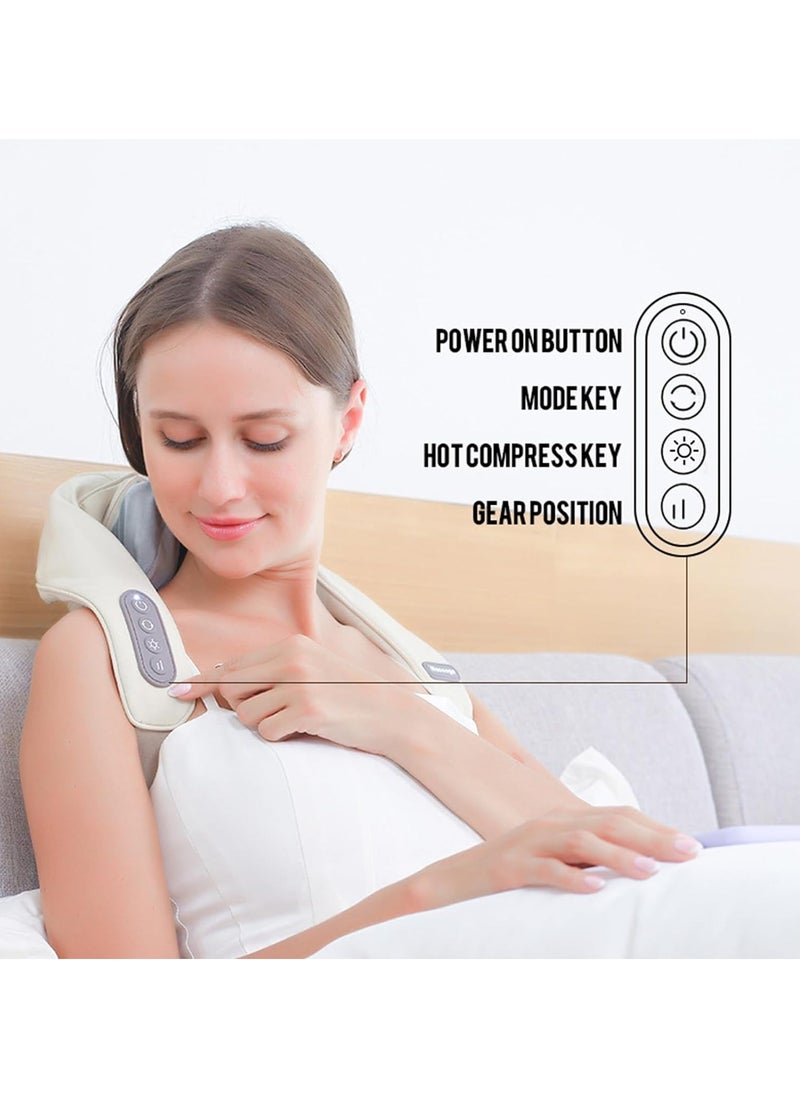 M MIAOYAN - Electric Shawl U Shape Pillow Massager - Neck and Shoulder Thermal Massager, Shiatsu Back Shoulder and Neck Thermal Massager, Deep 5D Kneading Shiatsu Neck and Back Massager - Image 1