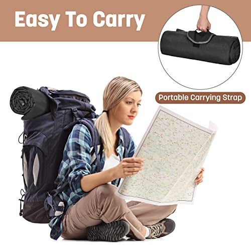 Tirrinia Waterproof Outdoor Blanket with Sherpa Lining, Windproof Triple Layers Warm Comfy Foldable for Camping Stadium, Sports, Picnic, Grass, Concerts, Pet, 51''X 59'' - Machine Washable - Image 3
