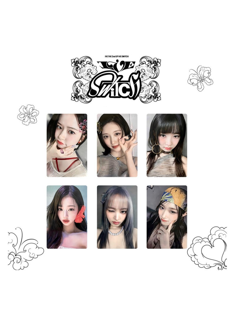 NIBEMINENT 6 Pcs Kpop IVE - IVE SWITCH Lomo Cards Card For Fans Collection Gifts