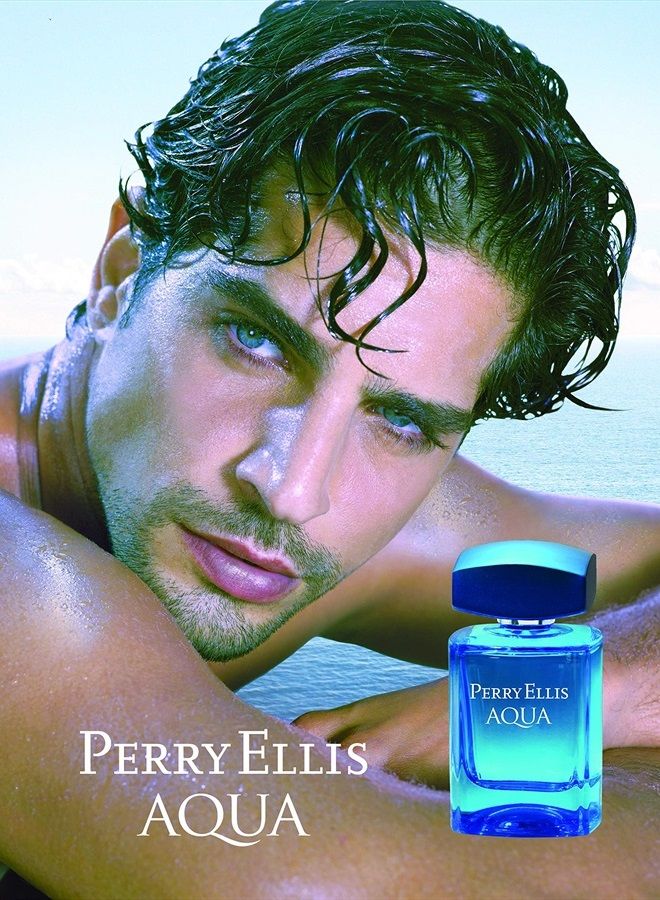 Perry Ellis Aqua Men 3.4oz EDT Spray, 0.25oz EDT Spray, 6.8oz Deodorizing Body Spray, 1.7oz Shower Gel 4 Pc Gift Set - Image 3