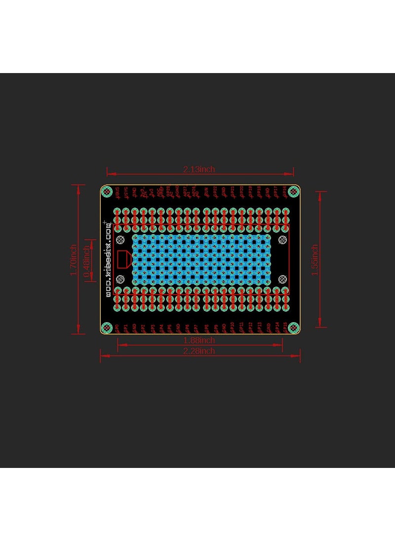 Treedix Breakout Board for Raspberry PI PICO Flexible PCB Shield Board Terminal Block Shield with Pin Header