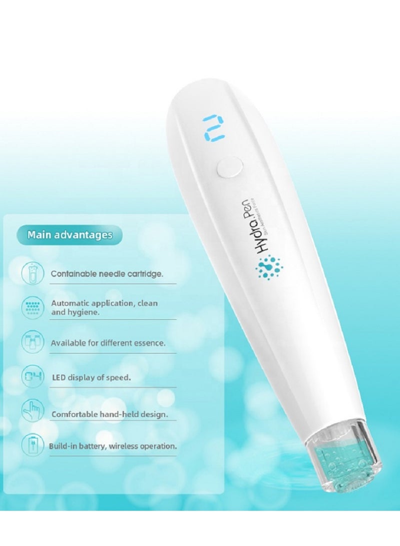 hydra Derma Pen H2 Microneedling Pen Automatic Serum Applicator Derma Pen Amazing Skin Care Tool for Home Personal Use with 5pcs Cartridges - Image 5
