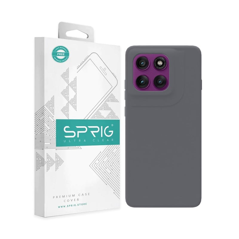 SPRIG Compatible with Moto Edge 60 Pro Premium SilkTone Back Cover Drop Tested Shock Proof Mobile Case for Men, Women, Boys and Girls with Camera Protection (Dark Grey) - Image 5