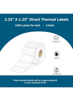 FungLam 6 Rolls Direct Thermal Labels 21 4 X 11 4 Selfadhesive Address Shipping Barcode Thermal Stickers Perforated Mailing Labels Sku Labels 1000 Labels Roll  - Image 3