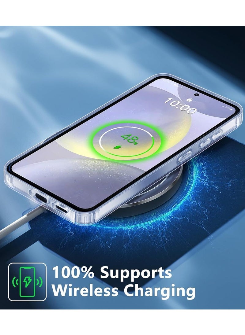 Raxoom Samsung Galaxy S24 Case: Magnetic Clear Slim Shockproof Cell Phone Protective Cover | Anti Yellowing Scratch Proof Drop Proof Tough 5G Mobile Phone Protection Bumper - Image 4