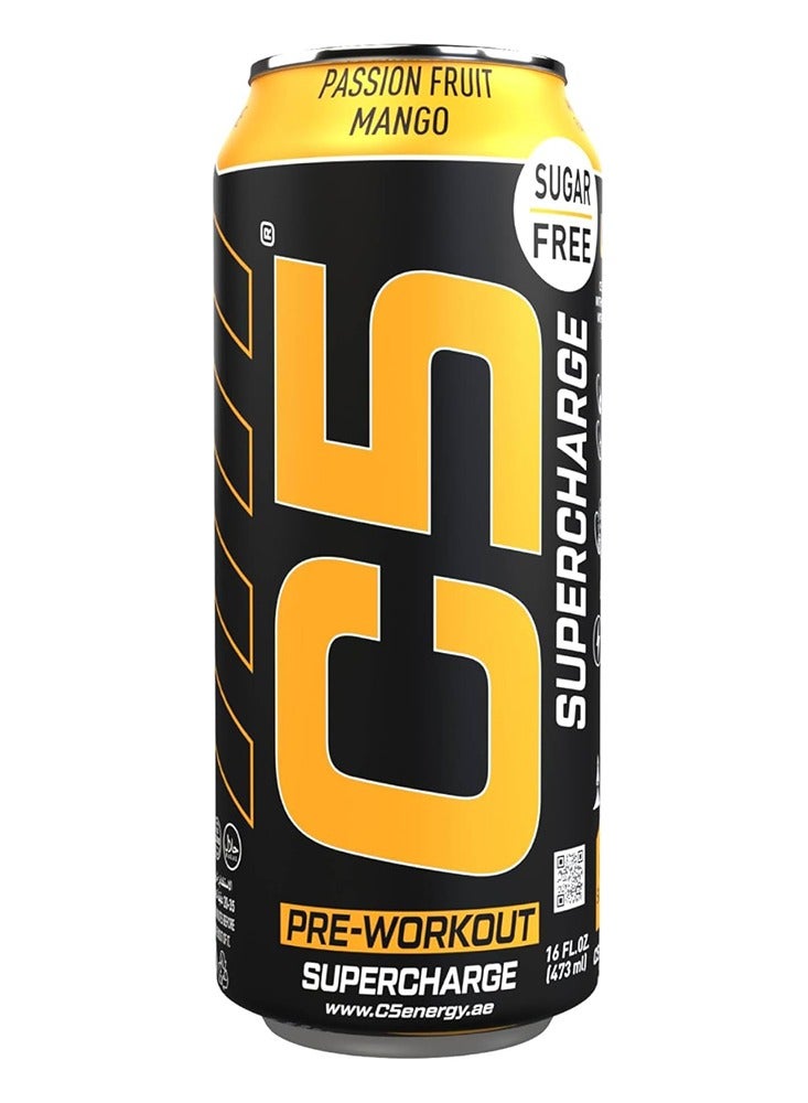 C5 SUPERCHARGE Sugar Free Passion Fruit Mango 473ml  Pack of 12 - Image 2
