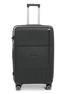 CROSSLAND Black Trolley Luggage,TSA Lock , Expandable Double Zipper