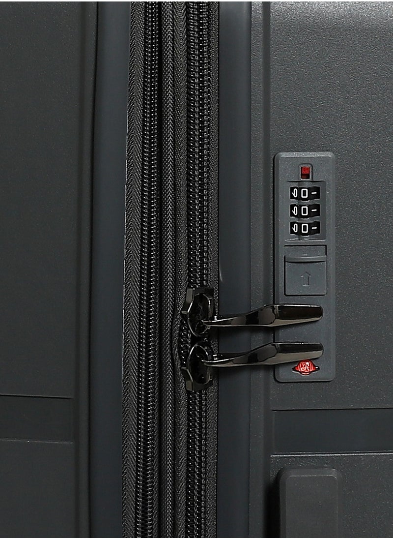 Crossland - CROSSLAND Black Trolley Luggage,TSA Lock , Expandable Double Zipper - Image 1