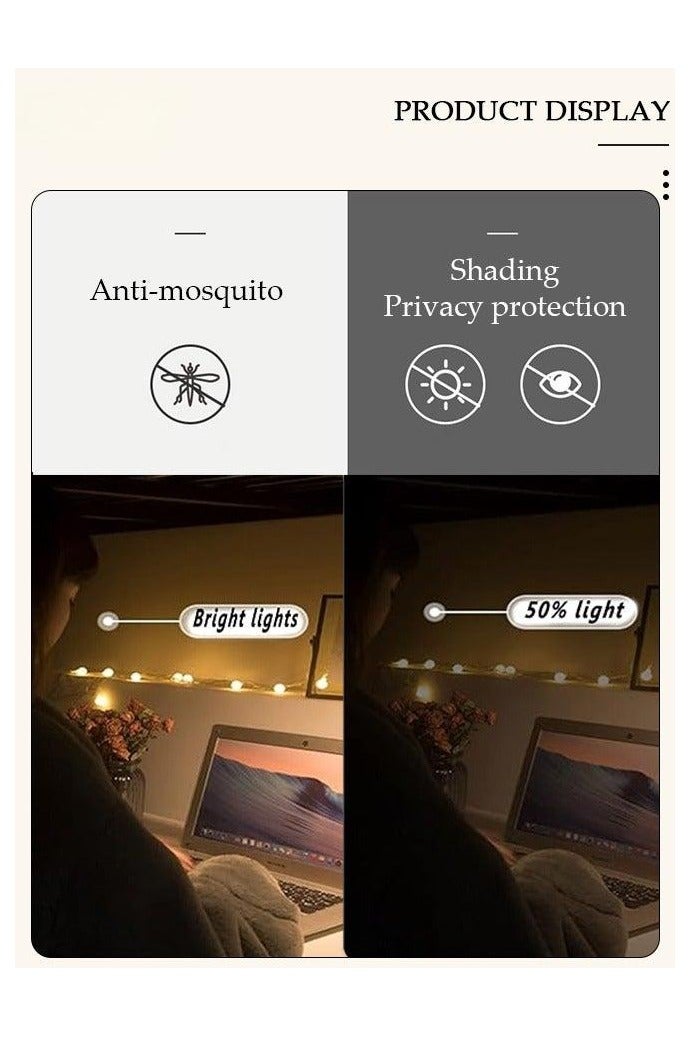 JUNYOUK 2 Pcs Private Bed Curtain At The Bottom Of The Bunk Bed, Breathable And Dustproof Single Bed Blackout Curtain, Dormitory Family Bed Curtain, Can Cover 3 Sides - Image 5