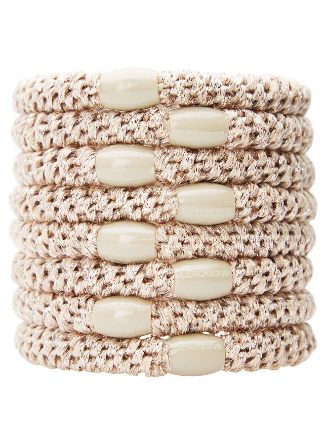 إل.إريكسون ربطات شعر ذيل الحصان من إل. إريكسون - بيج معدني - عبوة من 8 ربطات شعر - Image 1