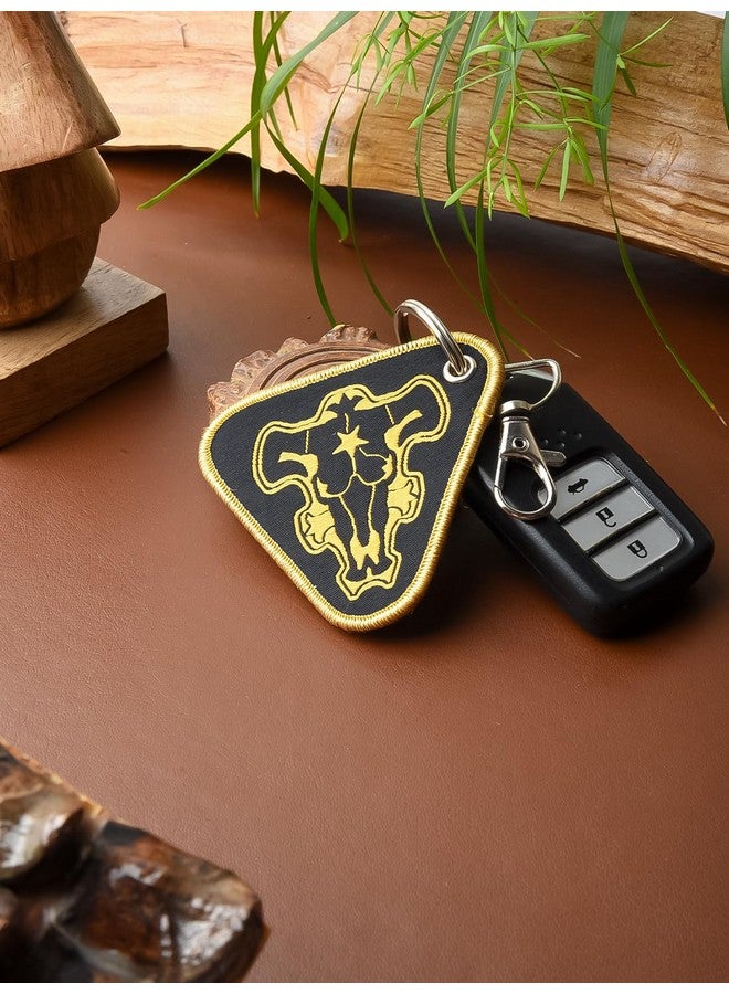 comicsense.xyz Black Clover Anime Woven Keyring, Black Bull Anime Keychain for Bag Bike Car Collectible - Pack of 1 - Image 2