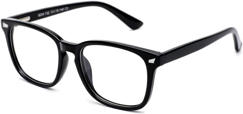Blue Light Blocking Glasses for Women Men Square Frame Nerd Eyeglasses Anti Blue Ray Computer Screen Glasses - Image 1