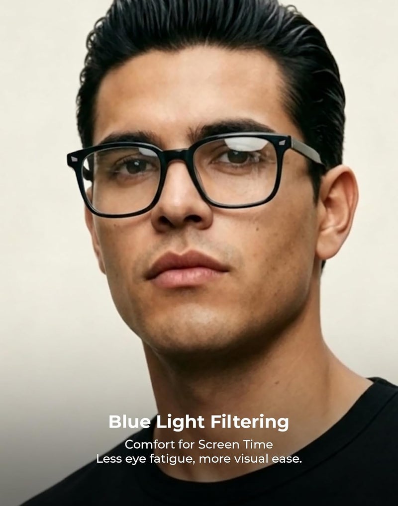 Blue Light Blocking Glasses for Women Men Square Frame Nerd Eyeglasses Anti Blue Ray Computer Screen Glasses - Image 2