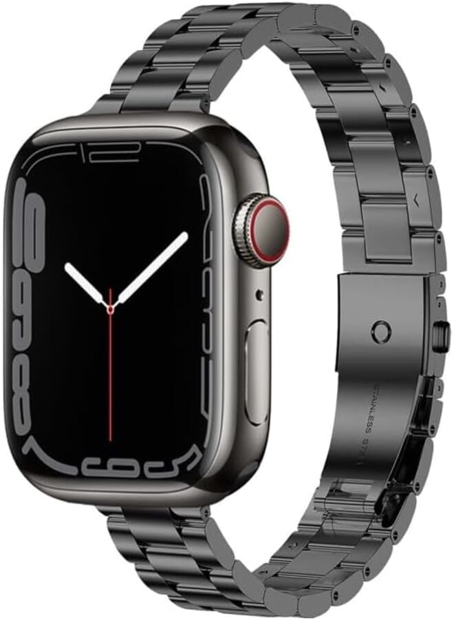 Next Store 38mm Stainless Steel Straps Compatible with IWatch Strap 38mm Stainless Steel Slim Replacement Metal Compatible IWatch Strap with Folding clasp