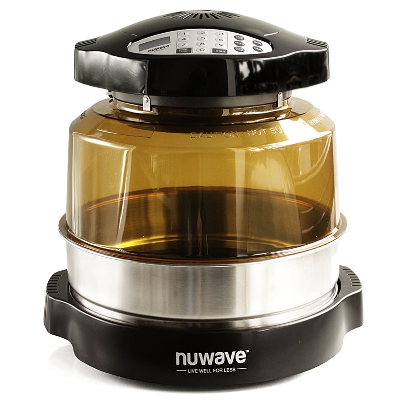 Nuwave NuWave Oven Pro Plus 20602 Black Upgraded Shatter Resistant Dome with Extender Ring and Baking Pan 