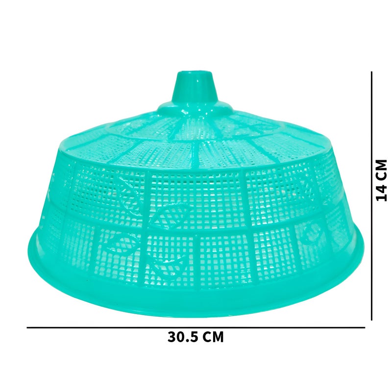 SNKM SNKM Food Cover Dome Net Plastic Big Size Round | Flies Mosquitoes, Insect Proof Dining Tables Cover | Fruits, Vegetable, Rice Cover (Large, Green, Combo Pack of 3)  - Image 2
